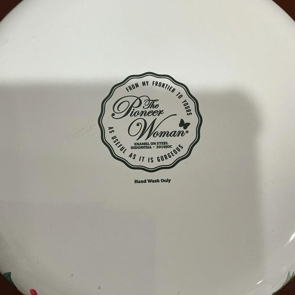 Pioneer Woman Cheerful Rose Dutch Oven 4 Qt EUC Floral